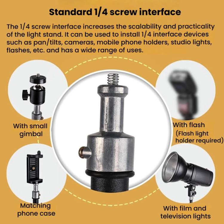 2.1m Multi-Functional Selfie Floor Photography Light Stand Live Streaming Fill Light Stand - Stand by buy2fix | Online Shopping UK | buy2fix