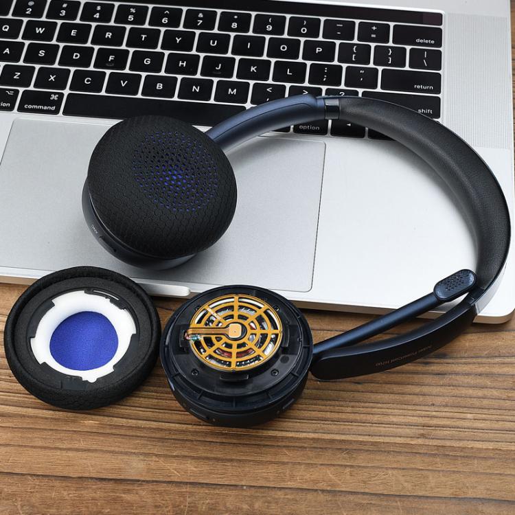 For Anker Powerconf H700 H500 2pcs Headphone Earpads Replacement Headphone Covers, Spec: Protein Leather - Earmuff & Pad by buy2fix | Online Shopping UK | buy2fix