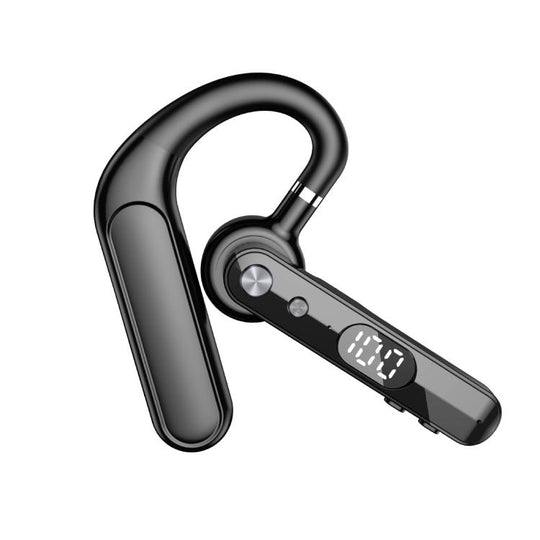 F10 With Mute Button Digital Display Monaural Noise Reduction On-Ear Bluetooth Earphone(Black)