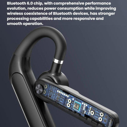 F10 With Mute Button Digital Display Monaural Noise Reduction On-Ear Bluetooth Earphone(Black) - Bluetooth Earphone by buy2fix | Online Shopping UK | buy2fix