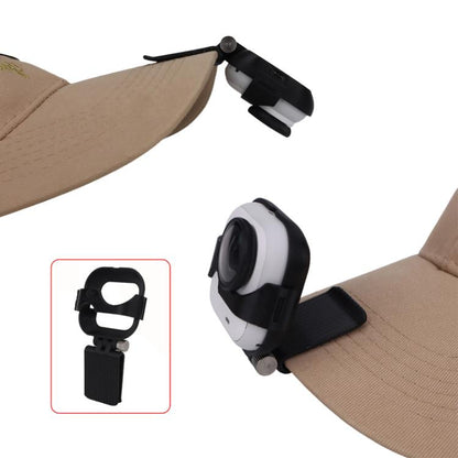For Insta360 GO Ultra Hat Mount Clip Adjustable Cap Brim Fixing Bracket For First-Person Perspective Filming(Black) - Mount & Holder by buy2fix | Online Shopping UK | buy2fix