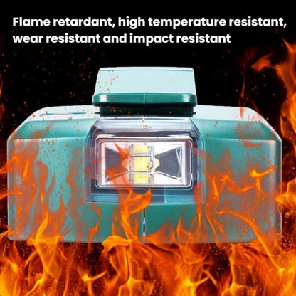 适用于Makita 14.4V/18V Lithium Battery Adapter With LED Lighting, Spec: Dual USB + DC - Charger & Converter by buy2fix | Online Shopping UK | buy2fix