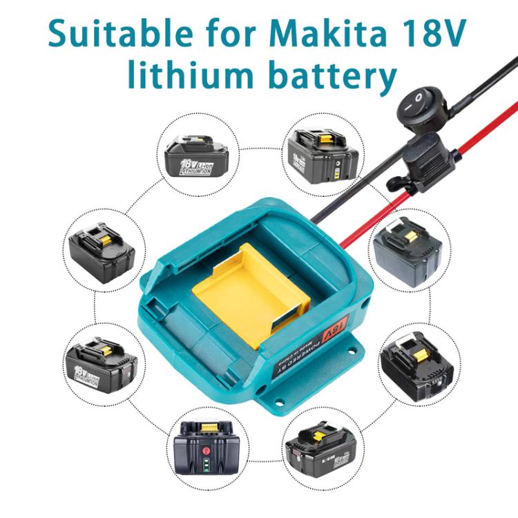 For Makita 18V 18650 Lithium Battery Charger Tool Battery Converter With Protection Switch - Charger & Converter by buy2fix | Online Shopping UK | buy2fix
