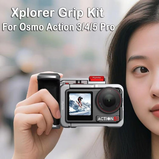 Flymile Street Shooting Handle Kit for DJI Osmo Action 5 Pro/4/3 Action Camera Aluminum Expansion Cage(Metal Color) - Protection Frame by Flymile | Online Shopping UK | buy2fix