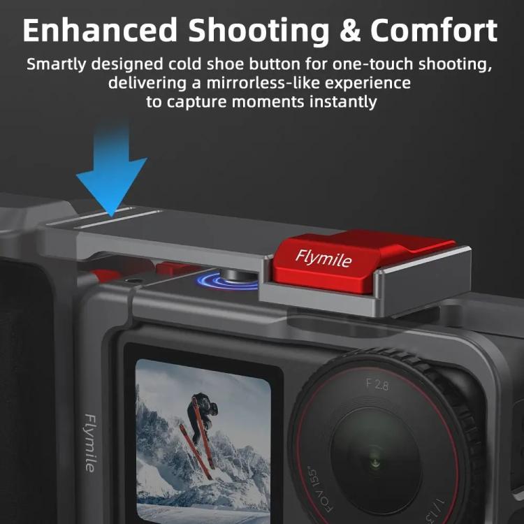 Flymile Street Shooting Handle Kit for DJI Osmo Action 5 Pro/4/3 Action Camera Aluminum Expansion Cage(Metal Color) - Protection Frame by Flymile | Online Shopping UK | buy2fix