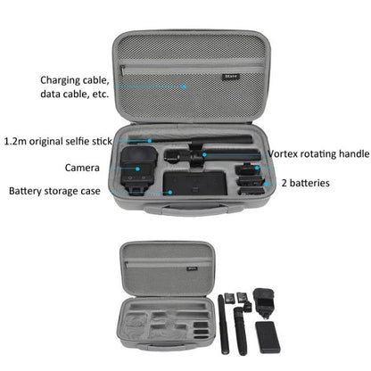 BKano Carrying Case For DJI Osmo 360 Adventure Combo Compatible With Vortex Rotating Handle(Black) - Case & Bags by BKano | Online Shopping UK | buy2fix