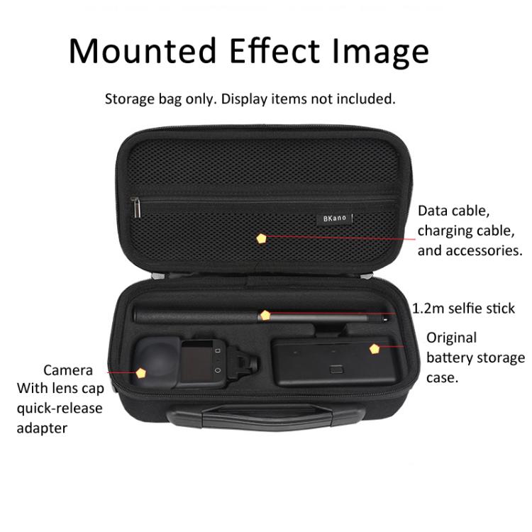 BKano Carrying Case for DJI Osmo 360 Adventure Combo Water-Resistant Hard Shell Shoulder/Handbag(Black) - Case & Bags by BKano | Online Shopping UK | buy2fix