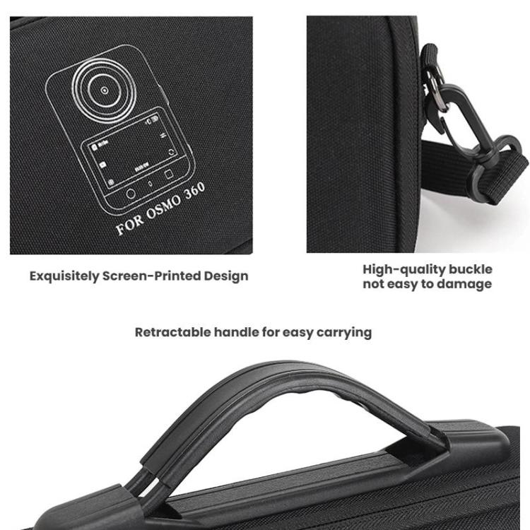 BKano Carrying Case for DJI Osmo 360 Adventure Combo Water-Resistant Hard Shell Shoulder/Handbag(Black) - Case & Bags by BKano | Online Shopping UK | buy2fix