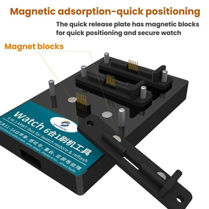 SFDER 7 In 1 Watch Flashing Test Stand, For iWatch Series 1 / 2 / 3 / 4 / 5 / 6(Third Generation) - Test Tools by buy2fix | Online Shopping UK | buy2fix