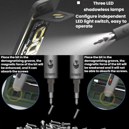 CREATIONSPACE CS0701A 29pcs High-Torque Mini Electric Screwdriver Set - Screwdriver Set by CREATIONSPACE | Online Shopping UK | buy2fix