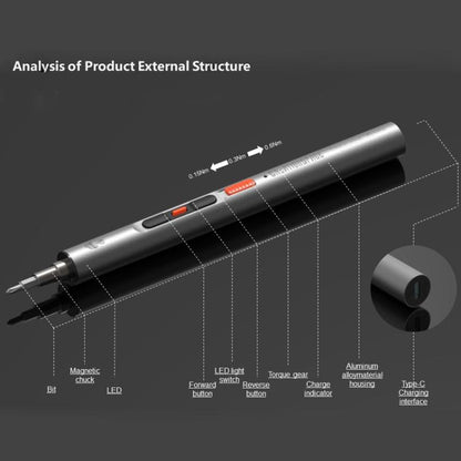 CREATIONSPACE CS0701A 29pcs High-Torque Mini Electric Screwdriver Set - Screwdriver Set by CREATIONSPACE | Online Shopping UK | buy2fix