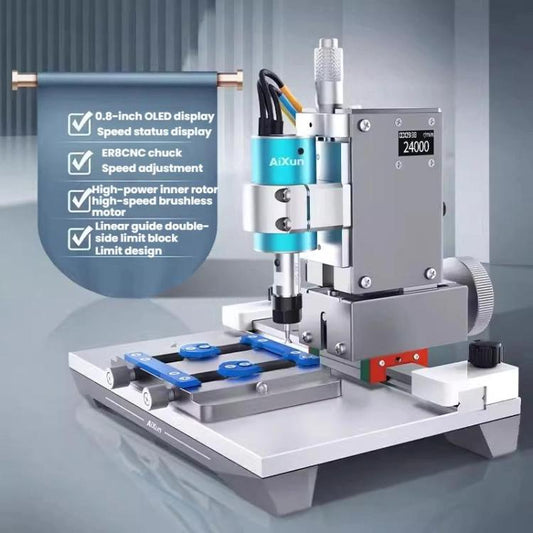 AiXun 2nd Generation Intelligent BGA Chip Polisher Phone Motherboard Automatic Repair Screen IC Degumming Machine EU Plug - Polishing Repair by AiXun | Online Shopping UK | buy2fix