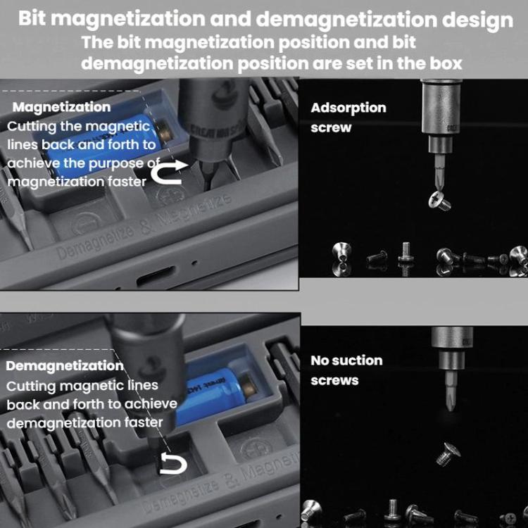 CREATIONSPACE CS0603A 33pcs Small Mini Electric Screwdriver Set - Screwdriver Set by CREATIONSPACE | Online Shopping UK | buy2fix