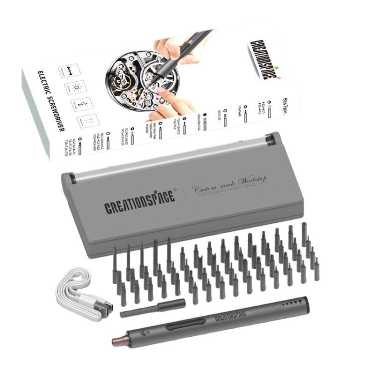 CREATIONSPACE CS0203B 59pcs Pen-Shaped Electric Screwdriver Precision Screwdriver Set - Screwdriver Set by CREATIONSPACE | Online Shopping UK | buy2fix