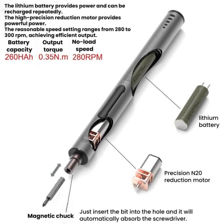CREATIONSPACE CS0202B 23pcs Pen-Shaped Electric Screwdriver Precision Screwdriver Set - Screwdriver Set by CREATIONSPACE | Online Shopping UK | buy2fix