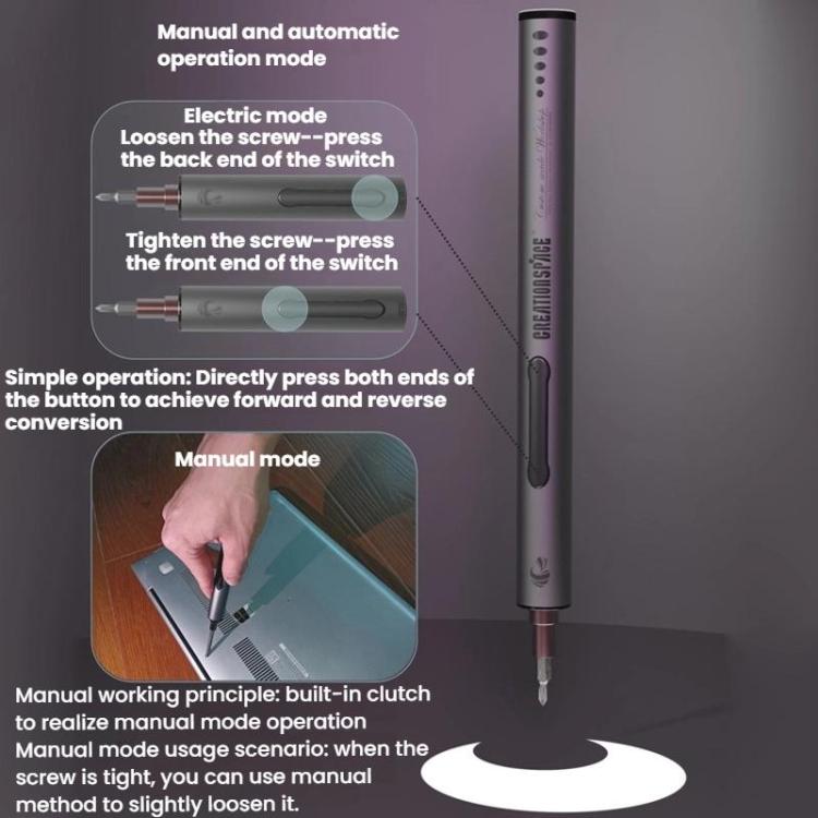 CREATIONSPACE CS0202B 23pcs Pen-Shaped Electric Screwdriver Precision Screwdriver Set - Screwdriver Set by CREATIONSPACE | Online Shopping UK | buy2fix