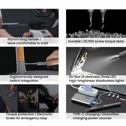 CREATIONSPACE CS0300A 2pcs Mini Electric Screwdriver Set - Screwdriver Set by CREATIONSPACE | Online Shopping UK | buy2fix