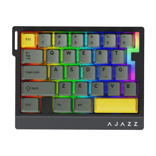 Ajazz AK029 Magnetic Rice Switch HIFI Edition RGB Backlight Wired Single Handed Gaming Keyboard(Black Yellow)