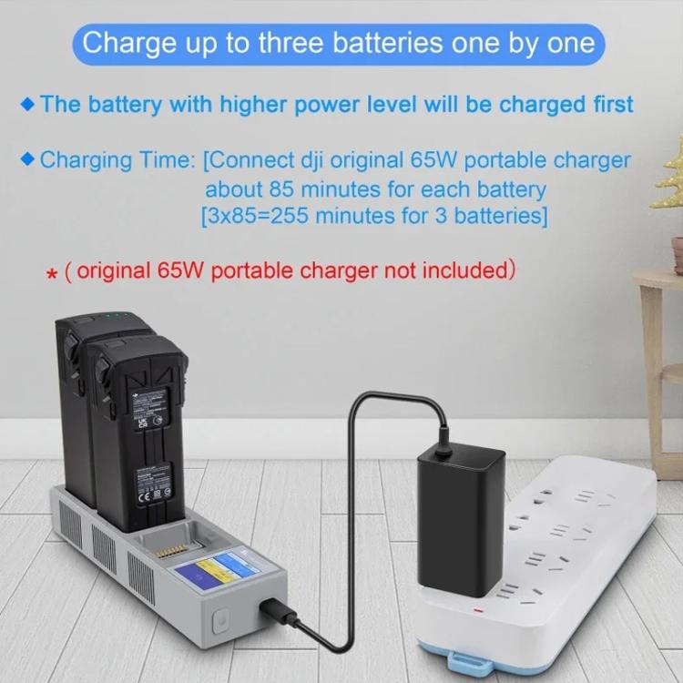 For DJI Mavic 3 YX Battery Charger Digital Display Color Screen Charging Manager(Gray) - Charger by YX | Online Shopping UK | buy2fix