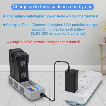 For DJI Mavic 3 YX Battery Charger Digital Display Color Screen Charging Manager(Gray) - Charger by YX | Online Shopping UK | buy2fix