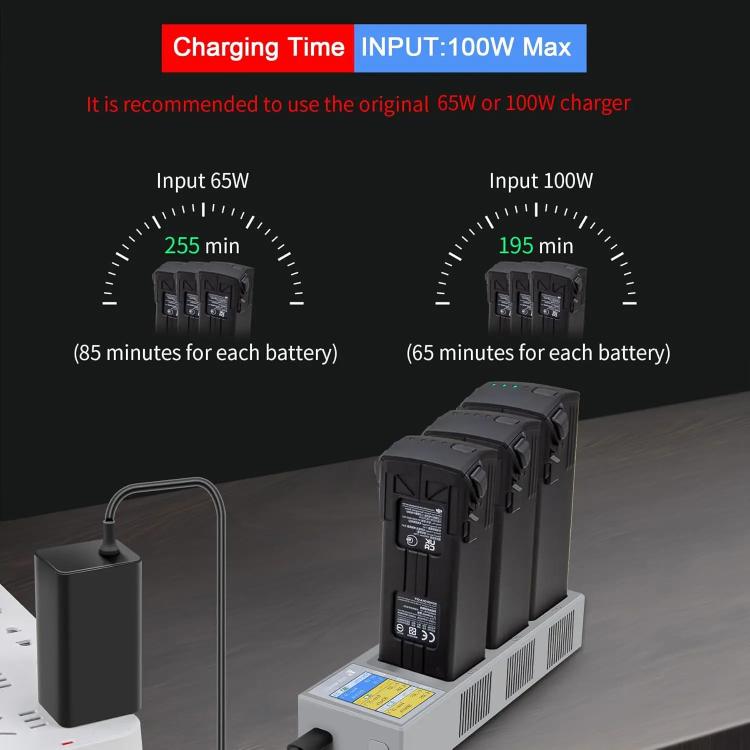 For DJI Mavic 3 YX Battery Charger Digital Display Color Screen Charging Manager(Gray) - Charger by YX | Online Shopping UK | buy2fix