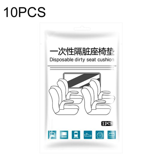 10pcs Disposable Seat Cover Disposable Non-Woven Train Seat Cover Anti-Dirt Dust-Proof Protective Seat Cushion, Spec: Without Armrests