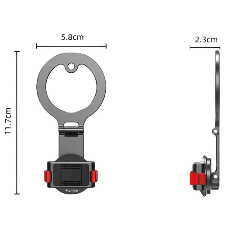 For DJI Osmo Action 3 / 4 / 5 Pro / Osmo 360 Flymile Quick-Release Magnetic Mount(Black) - Mount & Holder by Flymile | Online Shopping UK | buy2fix
