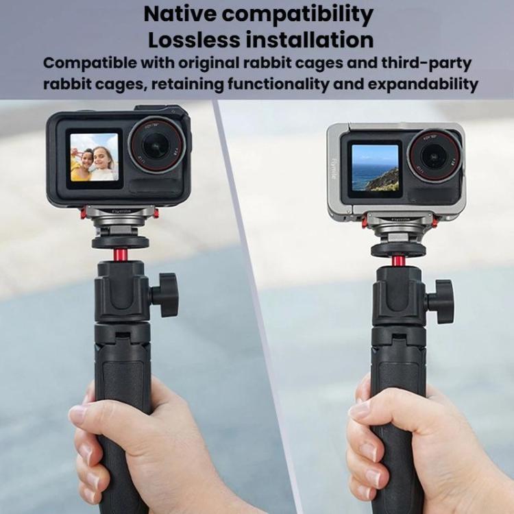 For DJI Osmo Action 3 / 4 / 5 Pro / Osmo 360 Flymile Quick-Release Magnetic Mount(Black) - Mount & Holder by Flymile | Online Shopping UK | buy2fix