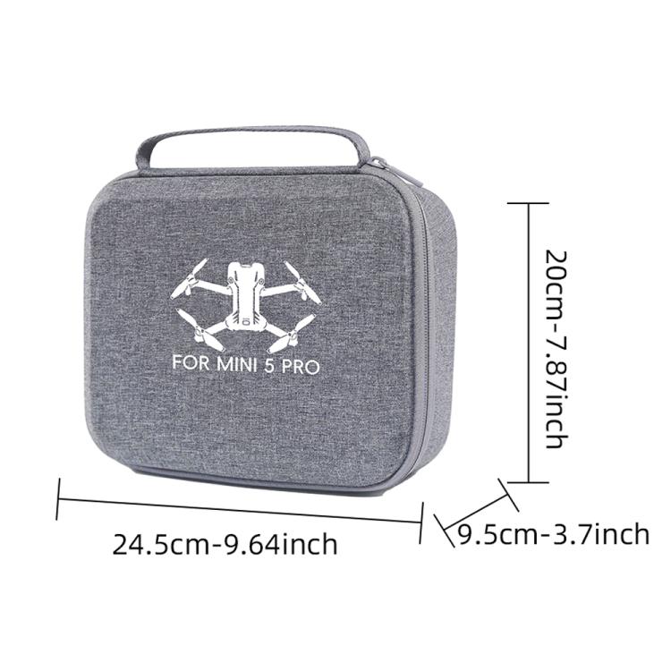 For DJI Mini 5 Pro Standard Edition Nylon Storage Bag Portable Handbag(Black) - Carry Cases & Bags by buy2fix | Online Shopping UK | buy2fix