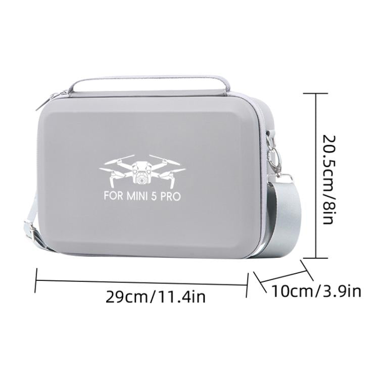 For DJI Mini 5 Pro & RC 2 PU Storage Bag Shoulder Carrying Bag(Black) - Carry Cases & Bags by buy2fix | Online Shopping UK | buy2fix