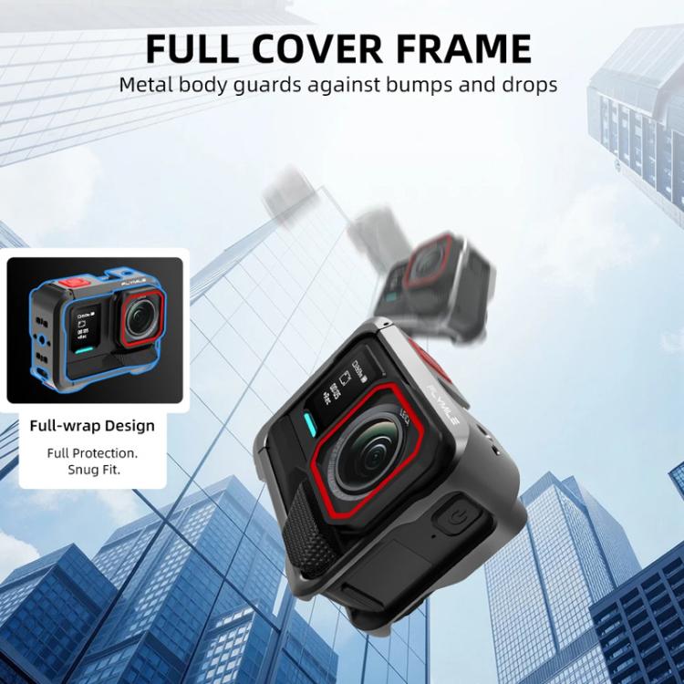 For Insta360 Ace Pro / Ace Pro 2 Flymile Rabbit Cage Metal Protective Frame Extension Action Camera Accessories(Black) - Mount & Holder by Flymile | Online Shopping UK | buy2fix