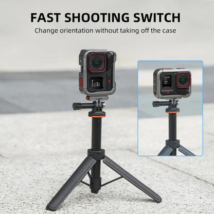 For Insta360 Ace Pro / Ace Pro 2 Flymile Rabbit Cage Metal Protective Frame Extension Action Camera Accessories(Black) - Mount & Holder by Flymile | Online Shopping UK | buy2fix