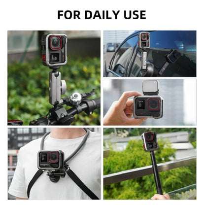 For Insta360 Ace Pro / Ace Pro 2 Flymile Rabbit Cage Metal Protective Frame Extension Action Camera Accessories(Black) - Mount & Holder by Flymile | Online Shopping UK | buy2fix