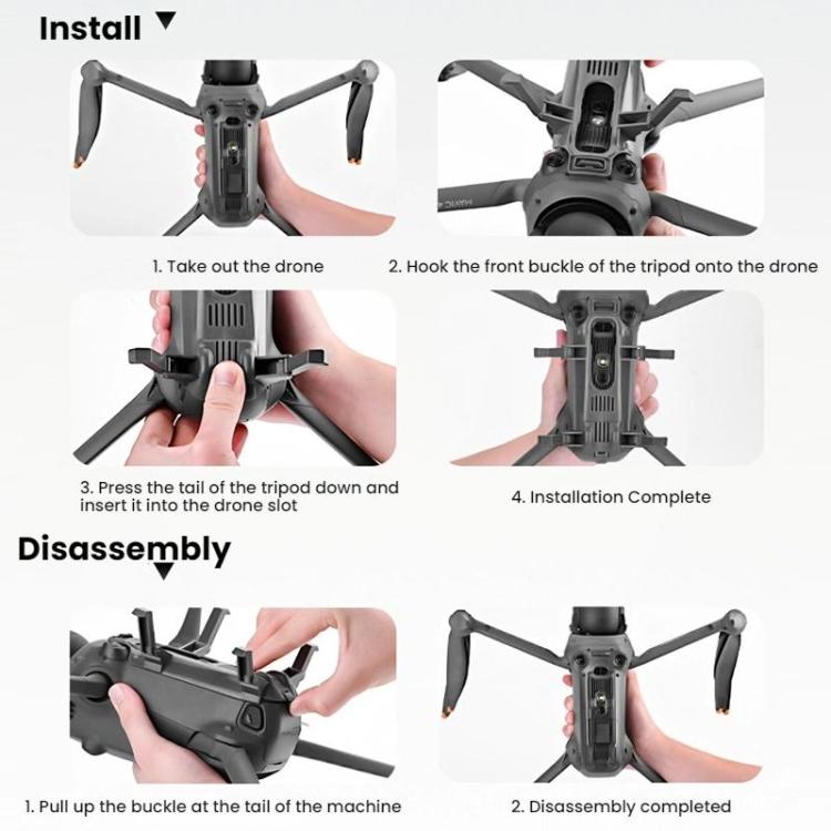 For DJI Mavic 4 Pro BRDRC Heightened Support Tripod Landing Gear Accessory(Gray) - Other by BRDRC | Online Shopping UK | buy2fix