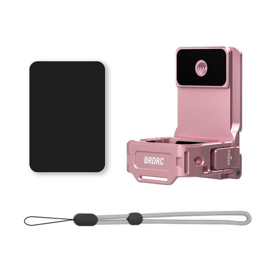 For DJI Osmo Pocket 3 BRDRC Magnetic Mount Expandable Back Clip Adapter(Pink)