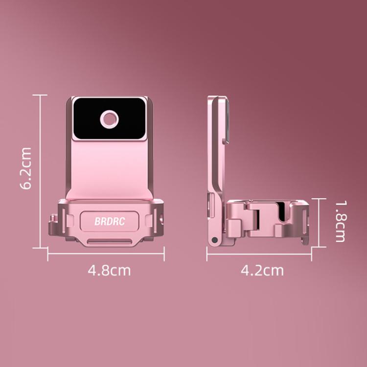 For DJI Osmo Pocket 3 BRDRC Magnetic Mount Expandable Back Clip Adapter(Pink) - Mount & Holder by BRDRC | Online Shopping UK | buy2fix