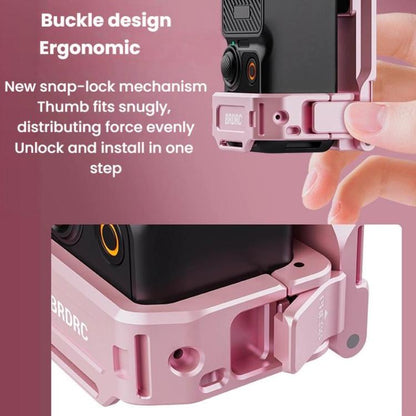 For DJI Osmo Pocket 3 BRDRC Magnetic Mount Expandable Back Clip Adapter(Pink) - Mount & Holder by BRDRC | Online Shopping UK | buy2fix
