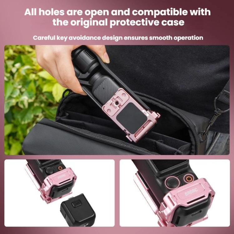 For DJI Osmo Pocket 3 BRDRC Magnetic Mount Expandable Back Clip Adapter(Pink) - Mount & Holder by BRDRC | Online Shopping UK | buy2fix