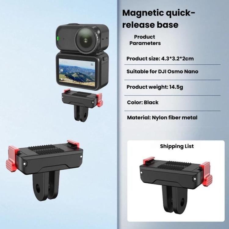 For DJI Osmo Nano Magnetic Quick-Release Base Two-Jaw Bracket, Version: Plastic - Mount & Holder by buy2fix | Online Shopping UK | buy2fix