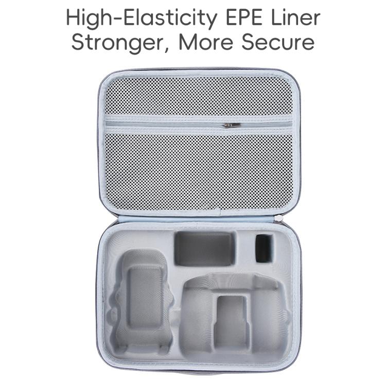 For DJI Mini 5 Pro Fly More Integrated PU Organizer Bag Portable Travel Shoulder Bag(Gray) - Carry Cases & Bags by buy2fix | Online Shopping UK | buy2fix
