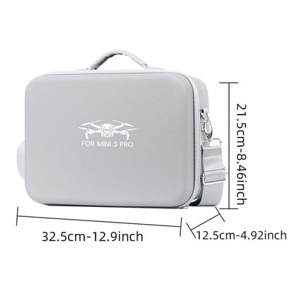 For DJI Mini 5 Pro Fly More Integrated PU Organizer Bag Portable Travel Shoulder Bag(Black) - Carry Cases & Bags by buy2fix | Online Shopping UK | buy2fix