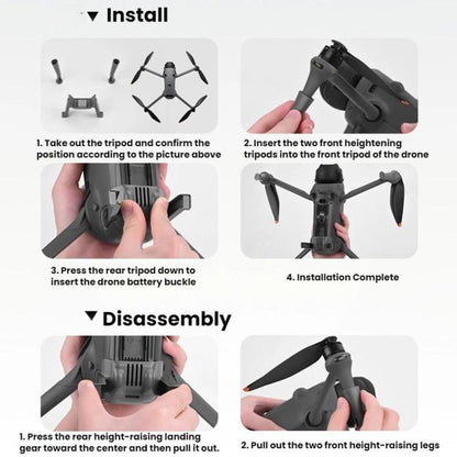 For DJI Mavic 4 Pro BRDRC Landing Heightening Tripod(Gray) - Others by BRDRC | Online Shopping UK | buy2fix