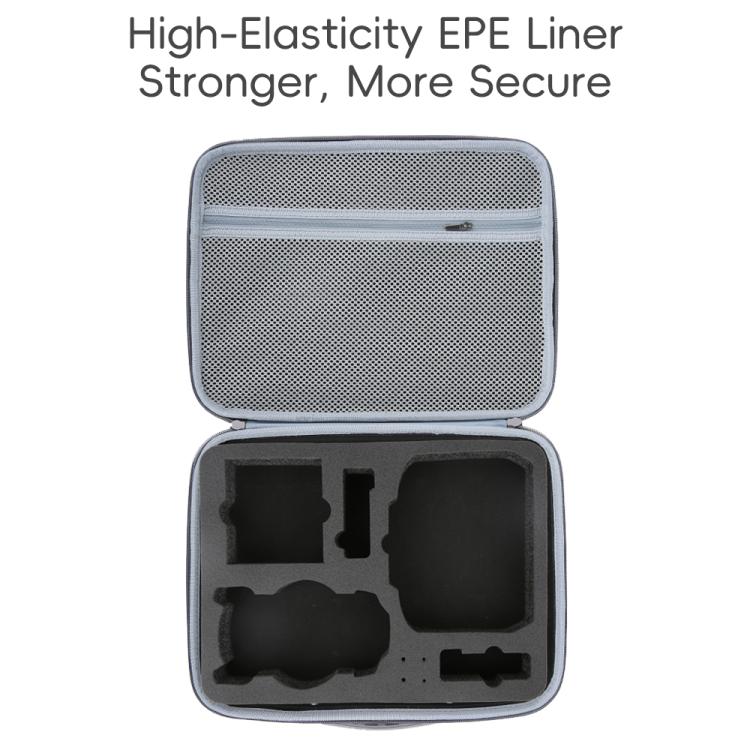 For DJI Mini 5 Pro Fly More All-in-one PU Organizer Bag Portable Travel Shoulder Bag(Black) - Carry Cases & Bags by buy2fix | Online Shopping UK | buy2fix