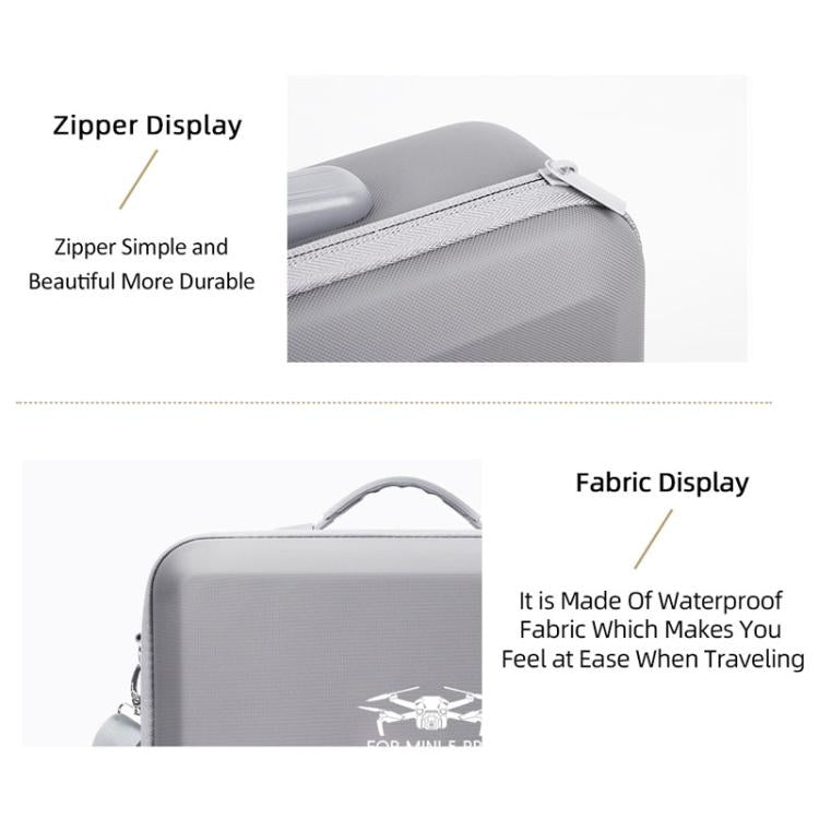 For DJI Mini 5 Pro Fly More All-in-one PU Organizer Bag Portable Travel Shoulder Bag(Black) - Carry Cases & Bags by buy2fix | Online Shopping UK | buy2fix