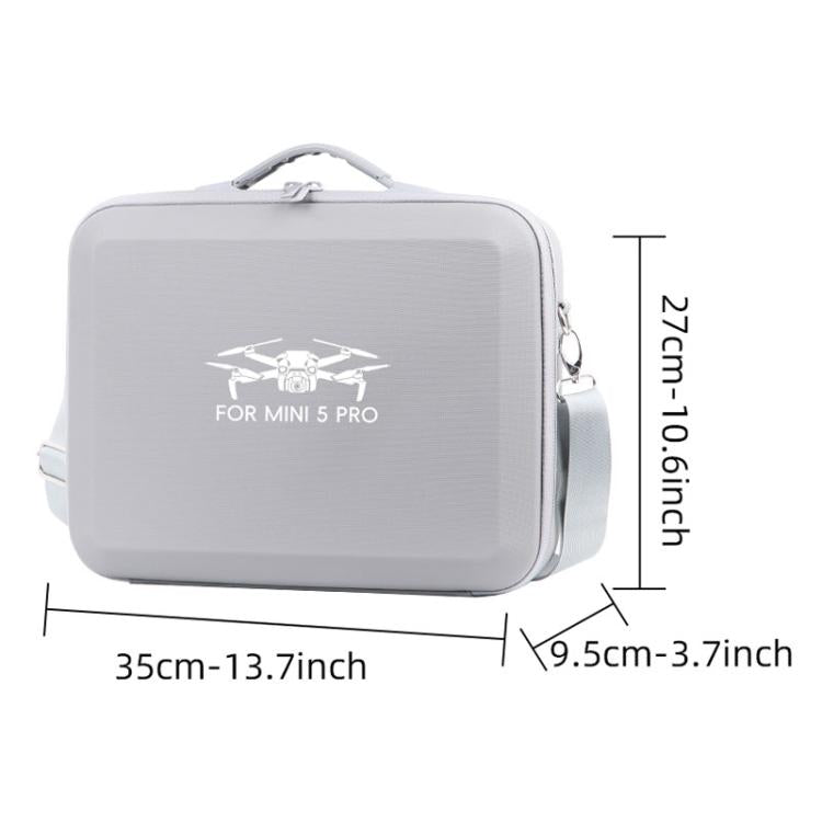 For DJI Mini 5 Pro Fly More All-in-one PU Organizer Bag Portable Travel Shoulder Bag(Black) - Carry Cases & Bags by buy2fix | Online Shopping UK | buy2fix