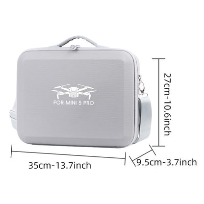 For DJI Mini 5 Pro Fly More All-in-one PU Organizer Bag Portable Travel Shoulder Bag(Black) - Carry Cases & Bags by buy2fix | Online Shopping UK | buy2fix