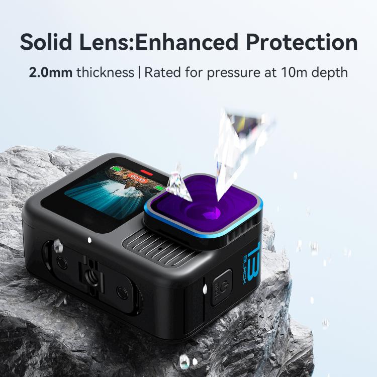 aMagisn Dive Filter for GoPro HERO13 Black /12 Black /11 Black /11 Black mini /10 Black /9 Black(Purple) - Lens Filter by aMagisn | Online Shopping UK | buy2fix