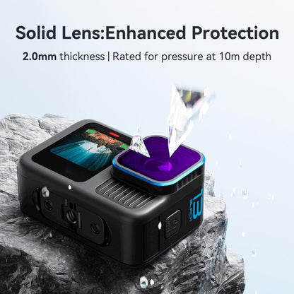 aMagisn Dive Filter for GoPro HERO13 Black /12 Black /11 Black /11 Black mini /10 Black /9 Black(Light Red) - Lens Filter by aMagisn | Online Shopping UK | buy2fix