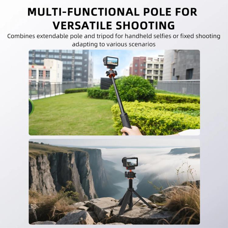 For DJI Osmo Action 3 / 4 / 5 Pro Flymile AC5012_5 Extended Selfie Stick Holder Magnetic Quick Release Tripod - Mount & Holder by Flymile | Online Shopping UK | buy2fix