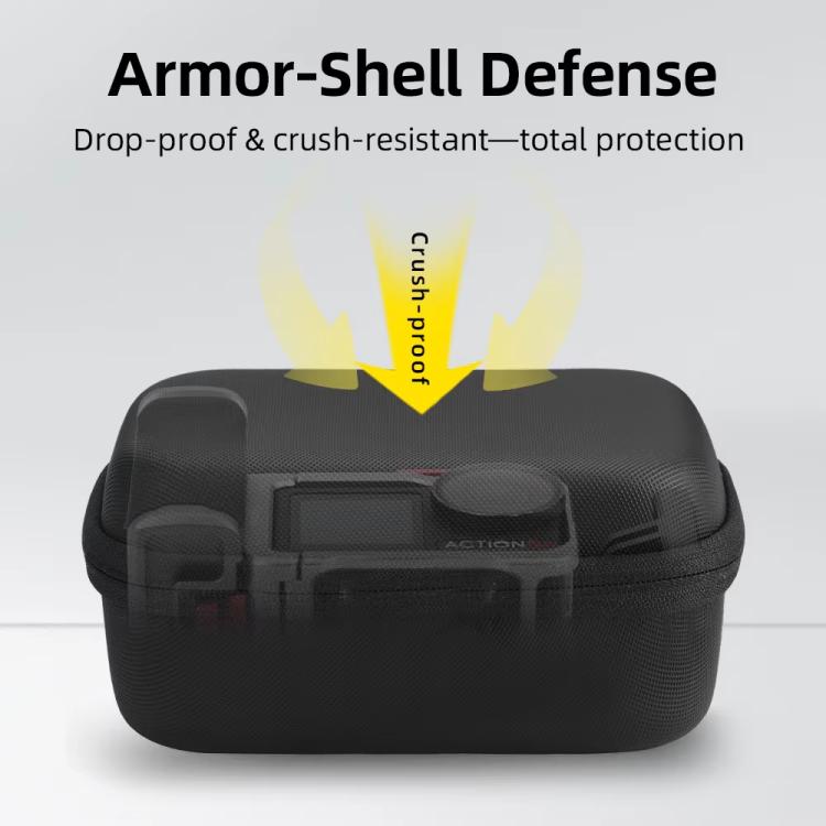 Flymile Carrying Case For DJI Osmo Action 5 Pro/4/3 Grip Cage Version Portable Handdbag(Black) - Case & Bags by Flymile | Online Shopping UK | buy2fix